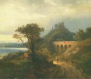 Johann Koler Italian landscape oil